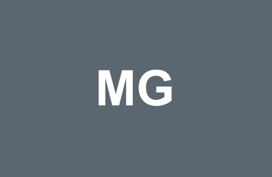 Grey rectangle with initials "MG" in it