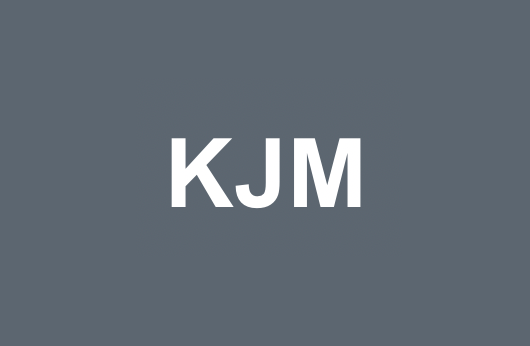 Grey square with initials "KJM" in it