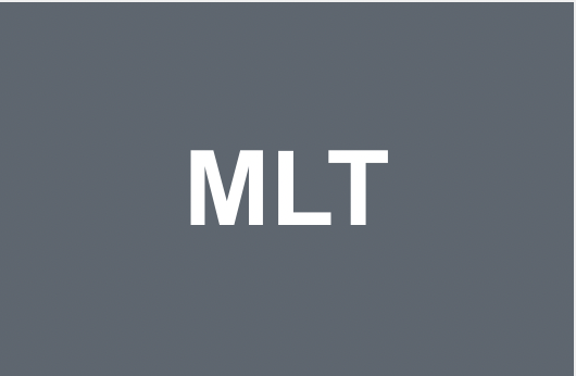 Grey square with initials "MLT" in it