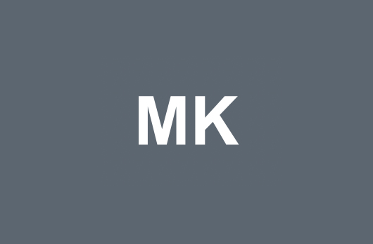 Grey square with initials "MK" in it