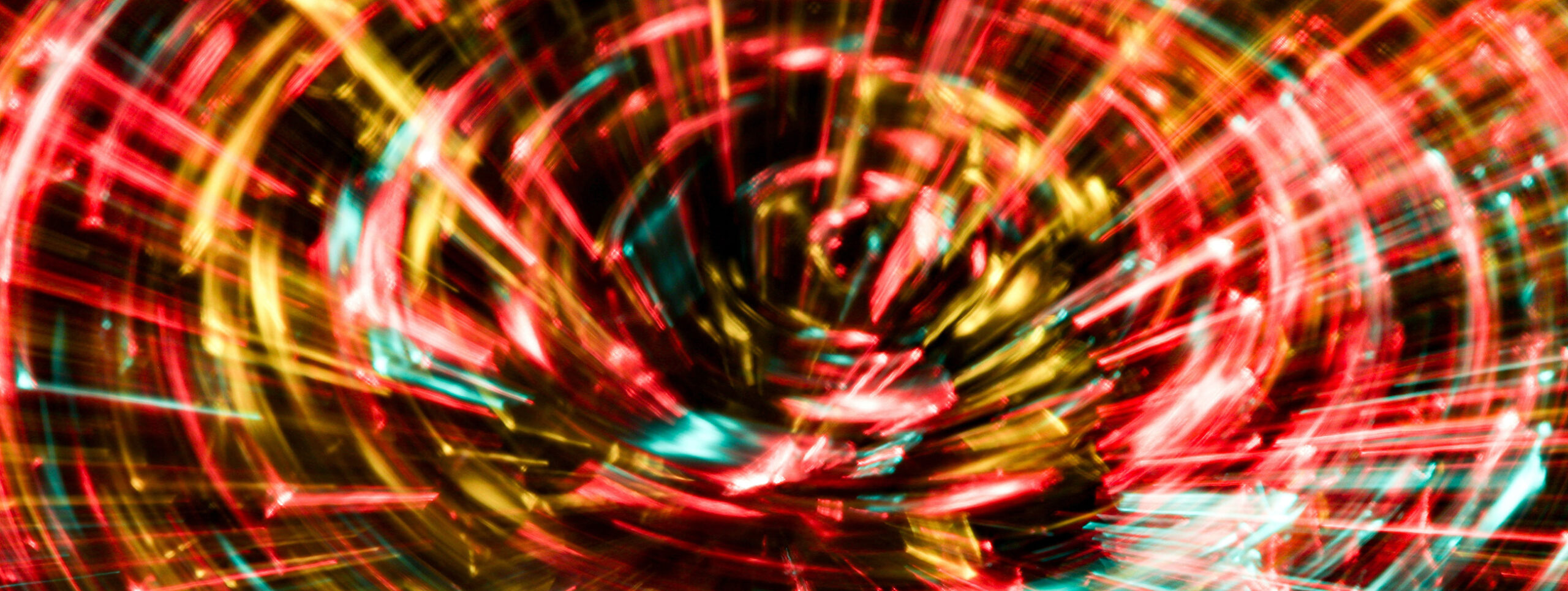 Colored lights swirling